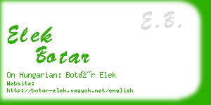 elek botar business card